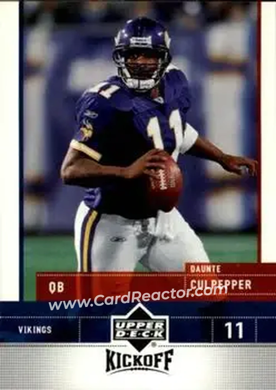 2005 Upper Deck Kickoff #49 - Daunte Culpepper - Minnesota Vikings - Front 2005 Upper Deck Kickoff #49 - Daunte Culpepper - Minnesota Vikings - Front