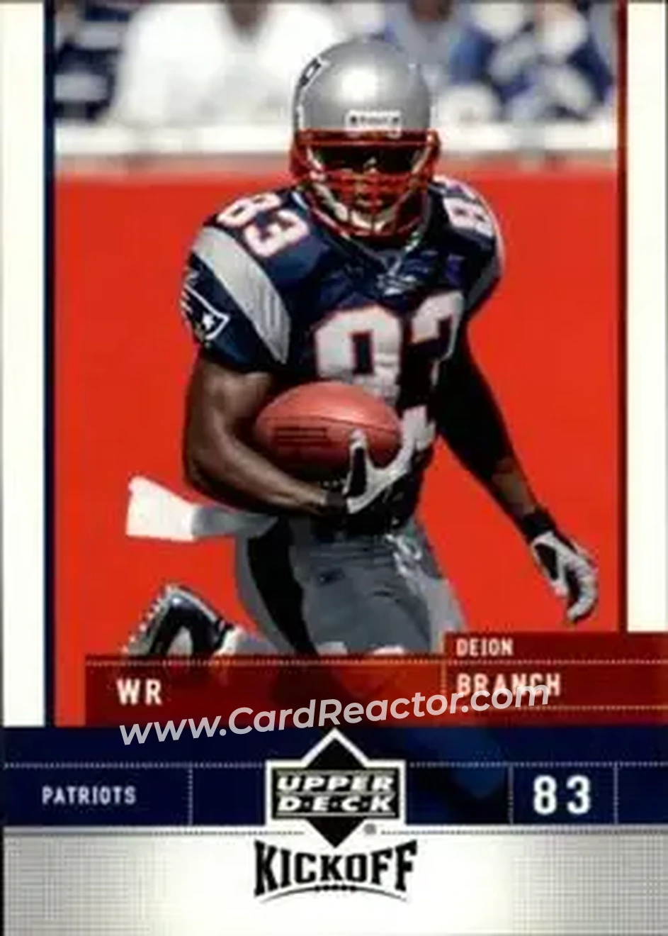 2005 Upper Deck Kickoff #54 - Deion Branch - New England Patriots - Front