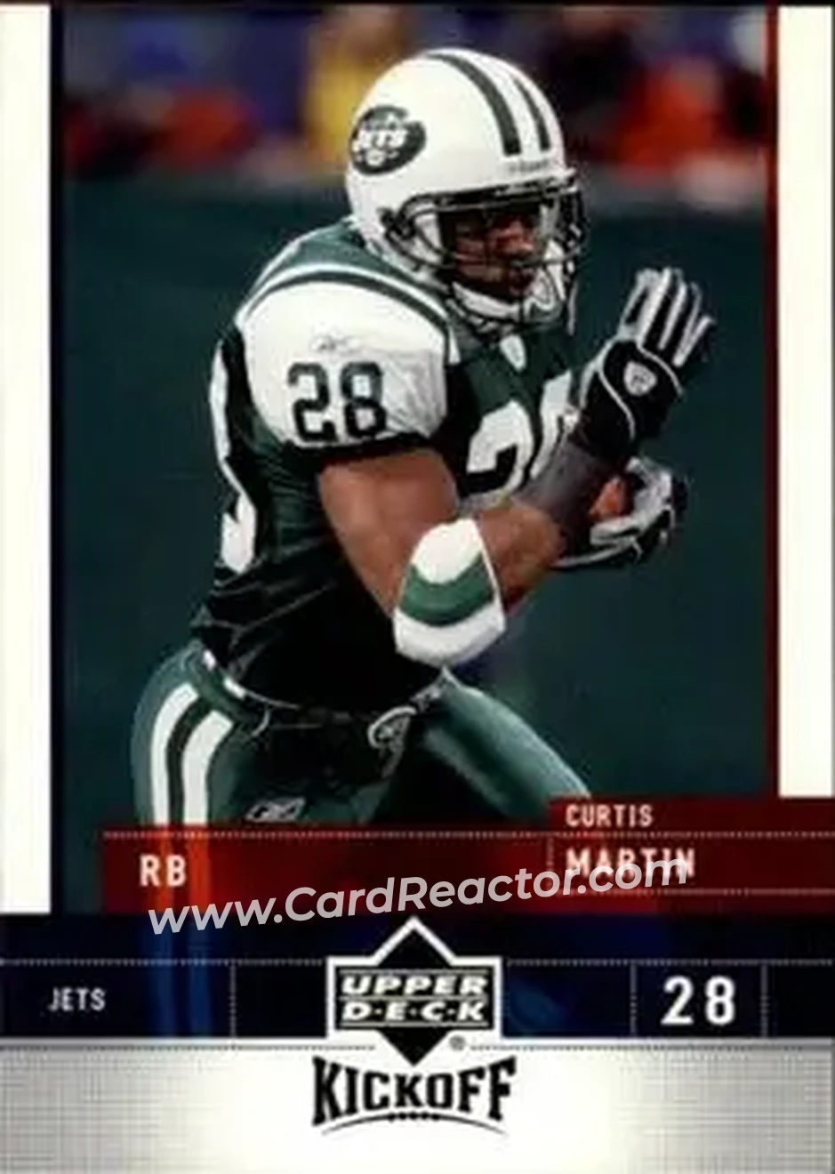 2005 Upper Deck Kickoff #62 - Curtis Martin - New York Jets - Front 2005 Upper Deck Kickoff #62 - Curtis Martin - New York Jets - Front