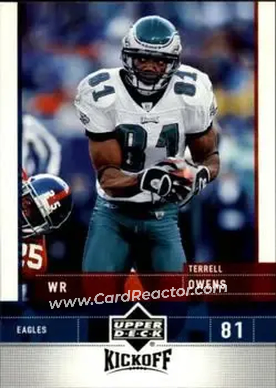 2005 Upper Deck Kickoff #67 - Terrell Owens - Philadelphia Eagles - Front 2005 Upper Deck Kickoff #67 - Terrell Owens - Philadelphia Eagles - Front