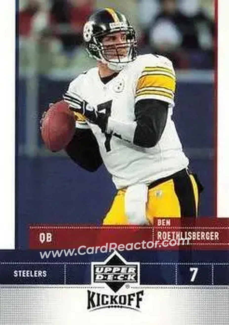 2005 Upper Deck Kickoff #69 - Ben Roethlisberger - Pittsburgh Steelers - Front 2005 Upper Deck Kickoff #69 - Ben Roethlisberger - Pittsburgh Steelers - Front