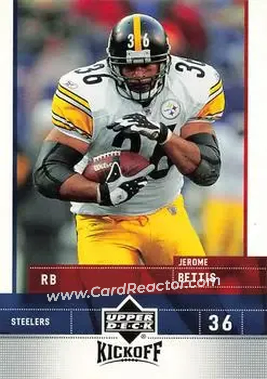 2005 Upper Deck Kickoff #70 - Jerome Bettis - Pittsburgh Steelers - Front