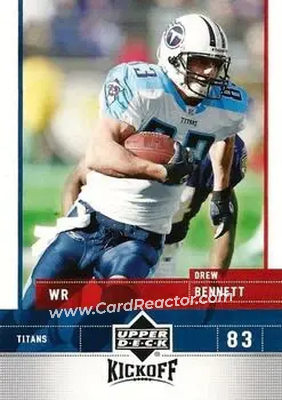 2005 Upper Deck Kickoff #86 - Drew Bennett - Tennessee Titans - Front 2005 Upper Deck Kickoff #86 - Drew Bennett - Tennessee Titans - Front