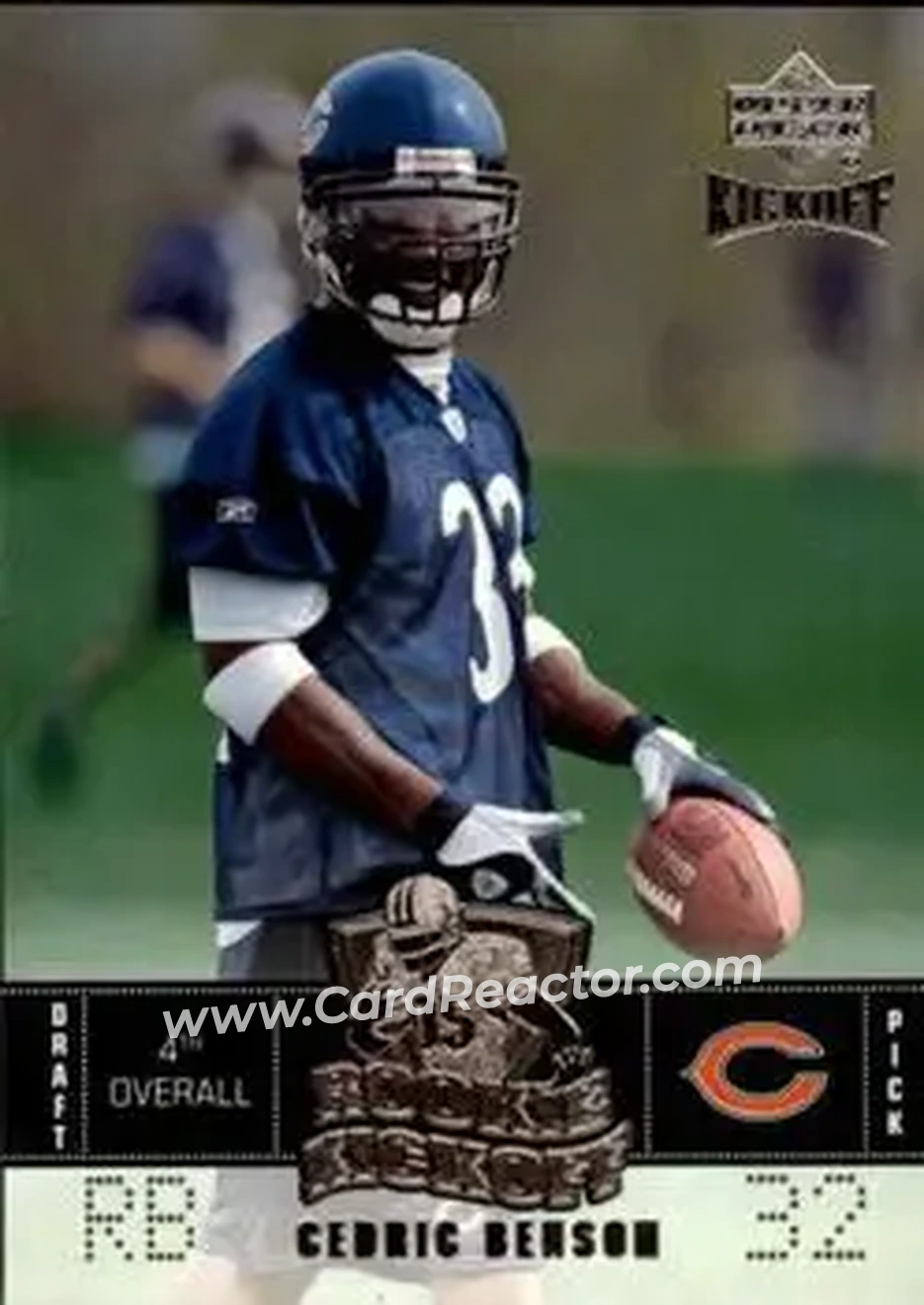 2005 Upper Deck Kickoff #100 - Cedric Benson - Chicago Bears - Front 2005 Upper Deck Kickoff #100 - Cedric Benson - Chicago Bears - Front