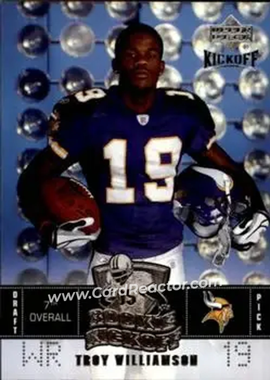 2005 Upper Deck Kickoff #109 - Troy Williamson - Minnesota Vikings - Front 2005 Upper Deck Kickoff #109 - Troy Williamson - Minnesota Vikings - Front