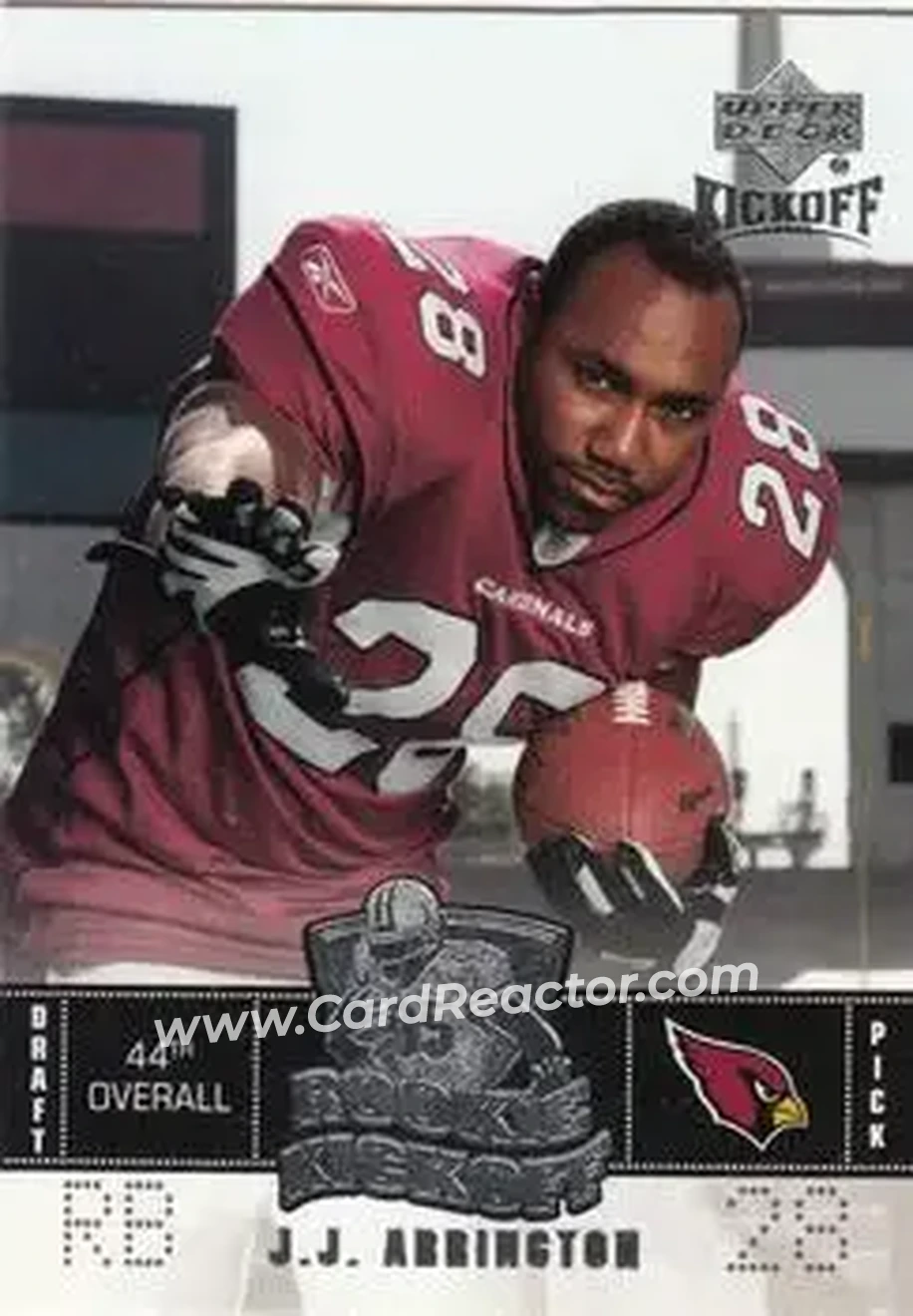 2005 Upper Deck Kickoff #132 - J.J. Arrington - Arizona Cardinals - Front 2005 Upper Deck Kickoff #132 - J.J. Arrington - Arizona Cardinals - Front