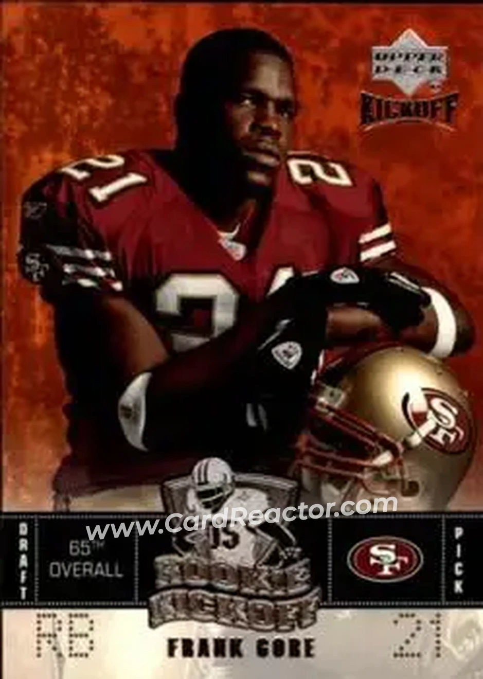2005 Upper Deck Kickoff #134 - Frank Gore - San Francisco 49ers - Front 2005 Upper Deck Kickoff #134 - Frank Gore - San Francisco 49ers - Front