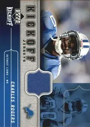 2005 Upper Deck Kickoff - Game Jerseys #KJ-CR - Charles Rogers - Detroit Lions
