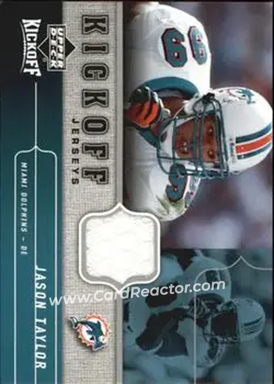 2005 Upper Deck Kickoff - Game Jerseys #KJ-JT - Jason Taylor - Miami Dolphins - Front