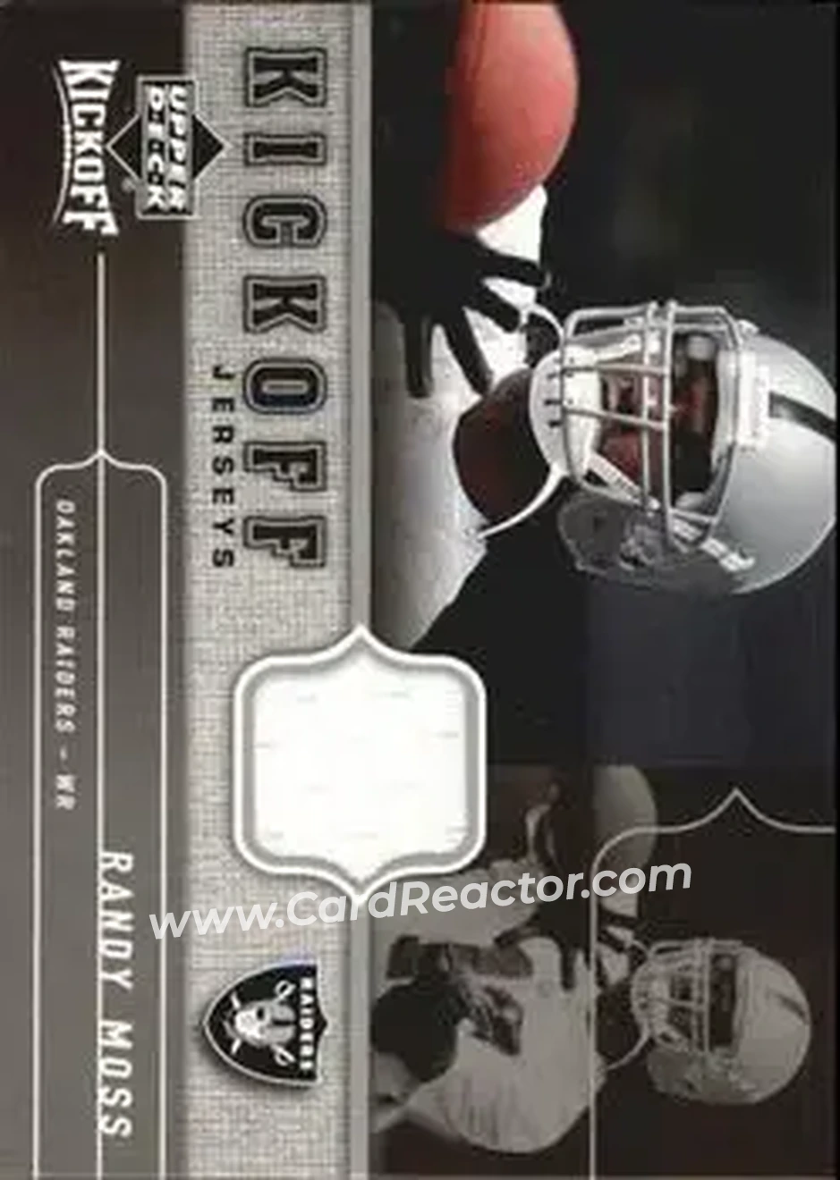 2005 Upper Deck Kickoff - Game Jerseys #KJ-RM - Randy Moss - Oakland Raiders - Front