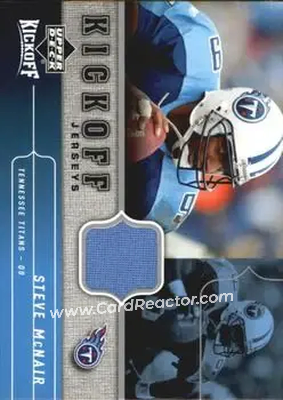 2005 Upper Deck Kickoff - Game Jerseys #KJ-ST - Steve McNair - Tennessee Titans - Front