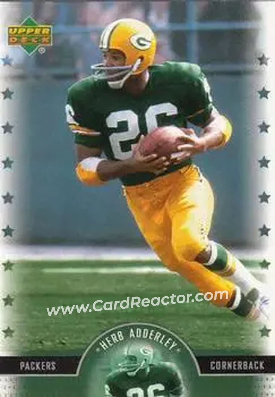 2005 Upper Deck Legends #17 - Herb Adderley - Green Bay Packers - Front 2005 Upper Deck Legends #17 - Herb Adderley - Green Bay Packers - Front