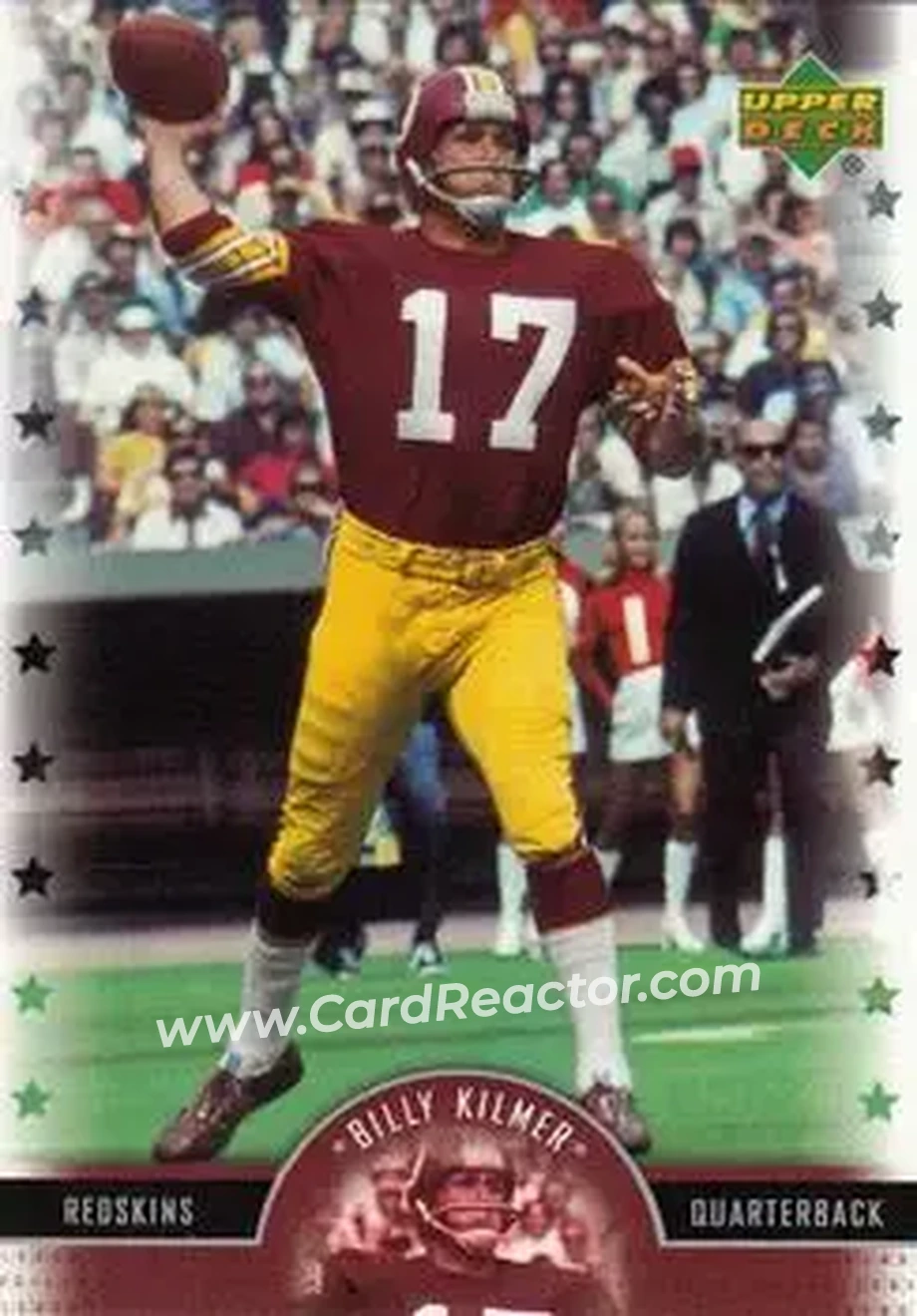 2005 Upper Deck Legends #37 - Bill Kilmer - Washington Redskins - Front