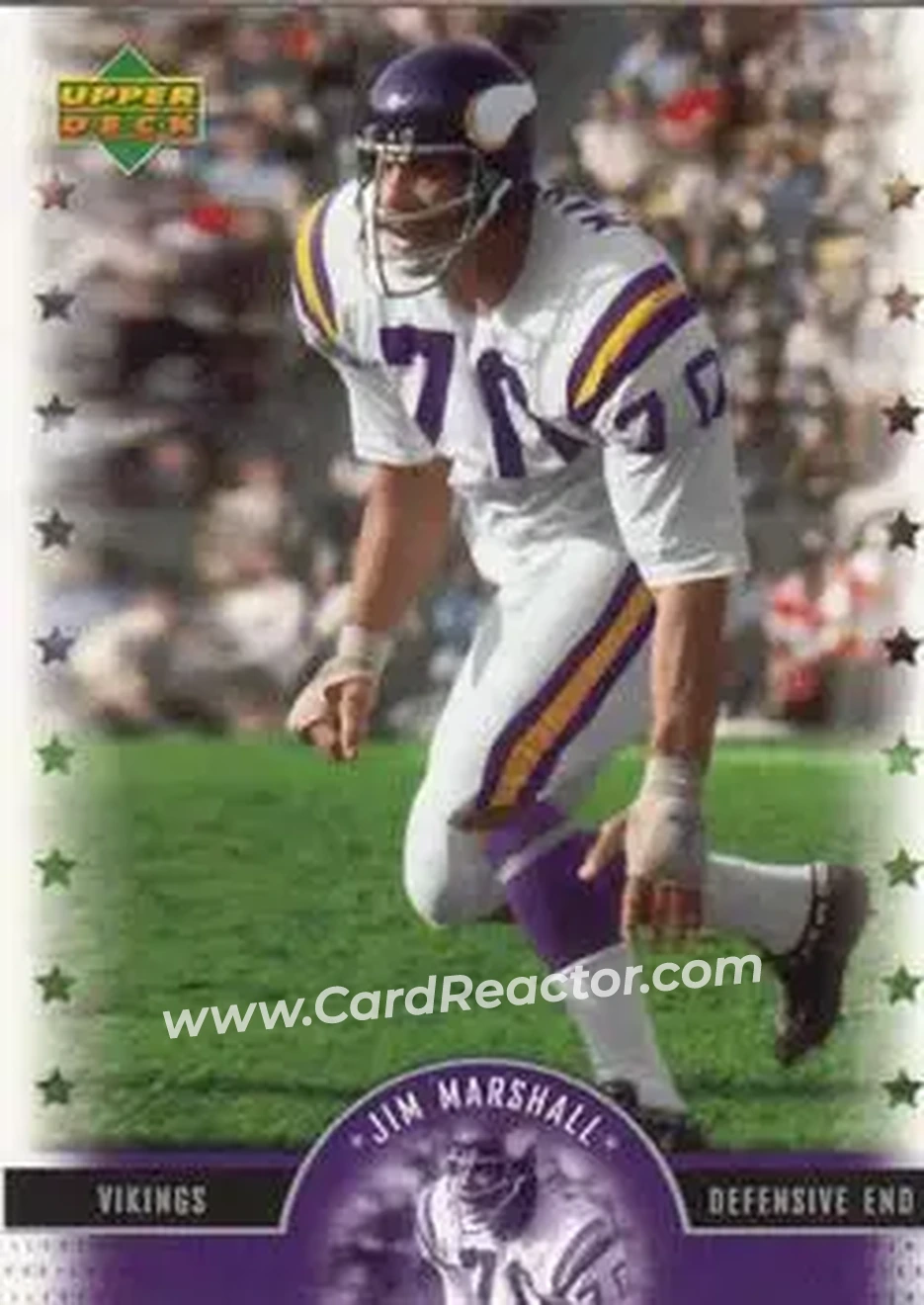 2005 Upper Deck Legends #38 - Jim Marshall - Minnesota Vikings - Front 2005 Upper Deck Legends #38 - Jim Marshall - Minnesota Vikings - Front