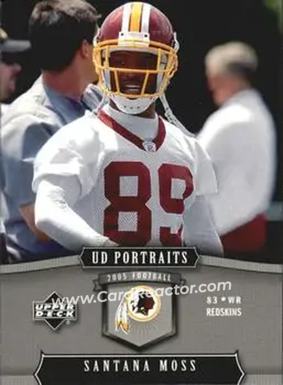 2005 Upper Deck Portraits #100 - Santana Moss - Washington Redskins - Front 2005 Upper Deck Portraits #100 - Santana Moss - Washington Redskins - Front