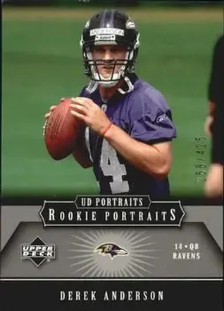 2005 Upper Deck Portraits #107 - Derek Anderson - Baltimore Ravens