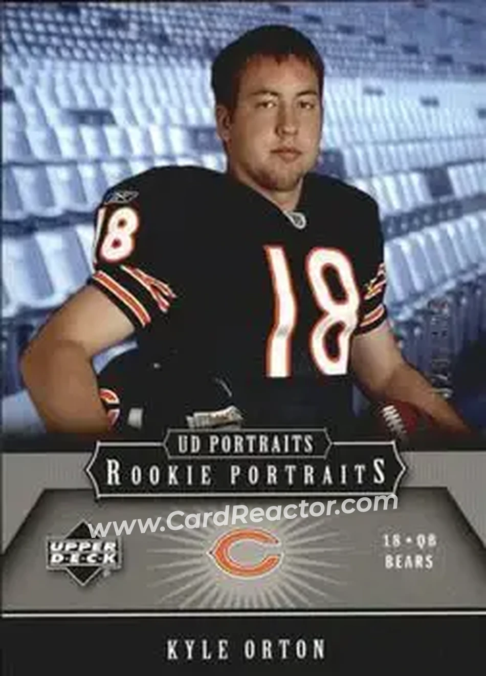 2005 Upper Deck Portraits #108 - Kyle Orton - Chicago Bears - Front