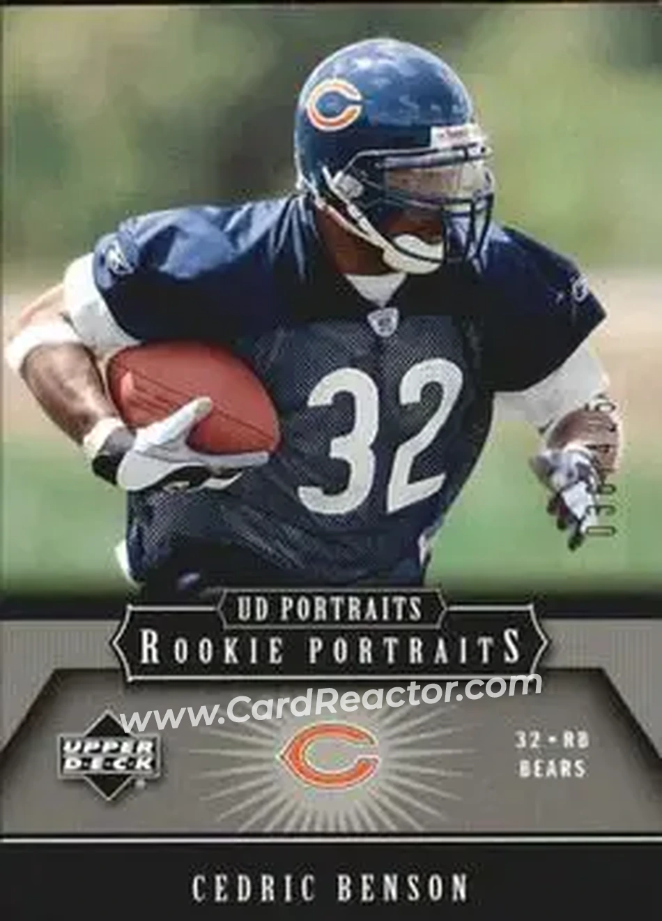 2005 Upper Deck Portraits #112 - Cedric Benson - Chicago Bears - Front