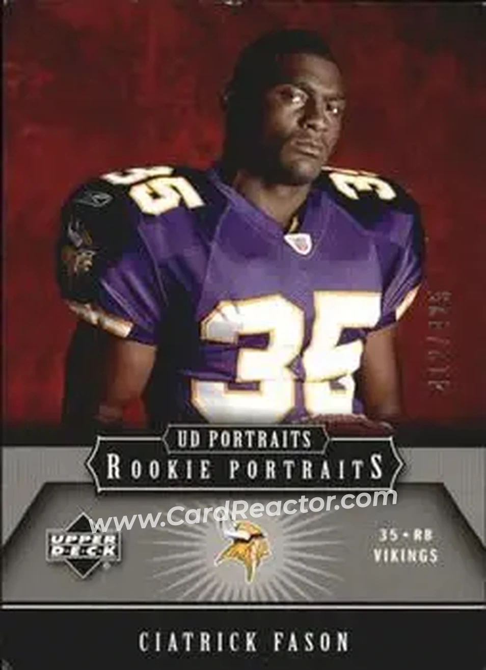 2005 Upper Deck Portraits #115 - Ciatrick Fason - Minnesota Vikings - Front