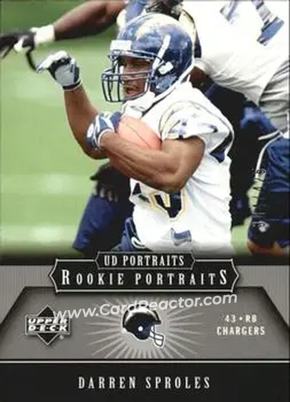 2005 Upper Deck Portraits #125 - Darren Sproles - San Diego Chargers - Front 2005 Upper Deck Portraits #125 - Darren Sproles - San Diego Chargers - Front