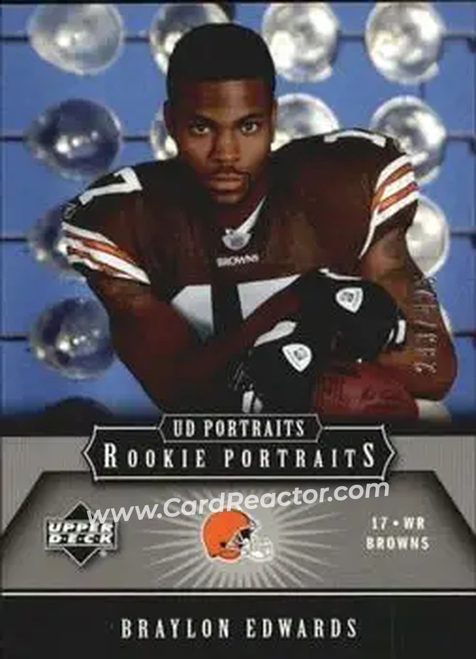 2005 Upper Deck Portraits #127 - Braylon Edwards - Cleveland Browns - Front 2005 Upper Deck Portraits #127 - Braylon Edwards - Cleveland Browns - Front