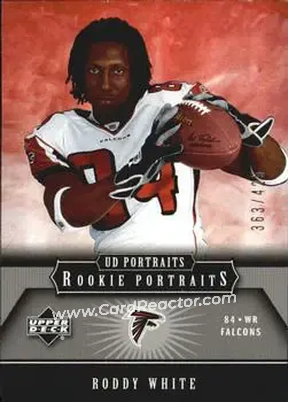 2005 Upper Deck Portraits #131 - Roddy White - Atlanta Falcons - Front