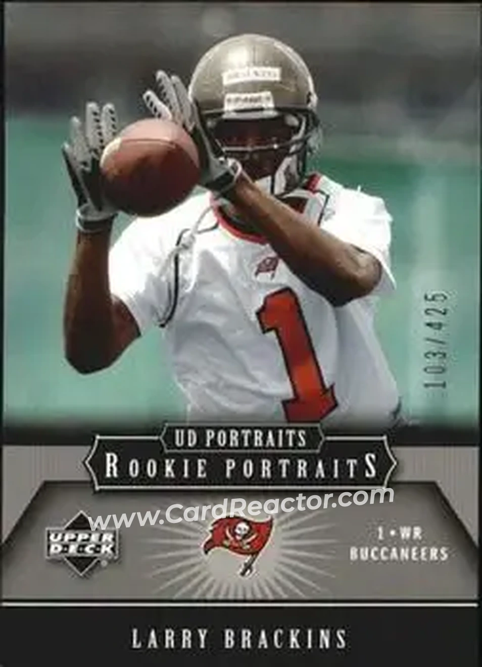 2005 Upper Deck Portraits #139 - Larry Brackins - Tampa Bay Buccaneers - Front 2005 Upper Deck Portraits #139 - Larry Brackins - Tampa Bay Buccaneers - Front