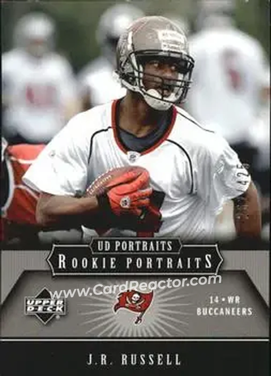 2005 Upper Deck Portraits #141 - J.R. Russell - Tampa Bay Buccaneers - Front 2005 Upper Deck Portraits #141 - J.R. Russell - Tampa Bay Buccaneers - Front