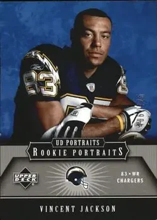 2005 Upper Deck Portraits #142 - Vincent Jackson - San Diego Chargers