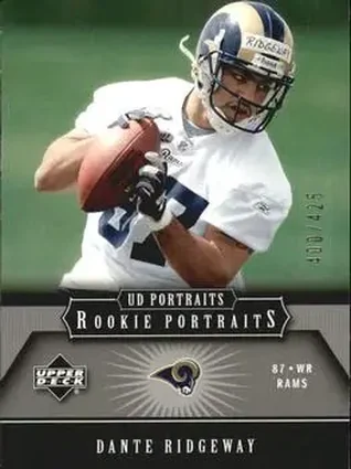 2005 Upper Deck Portraits #143 - Dante Ridgeway - St. Louis Rams