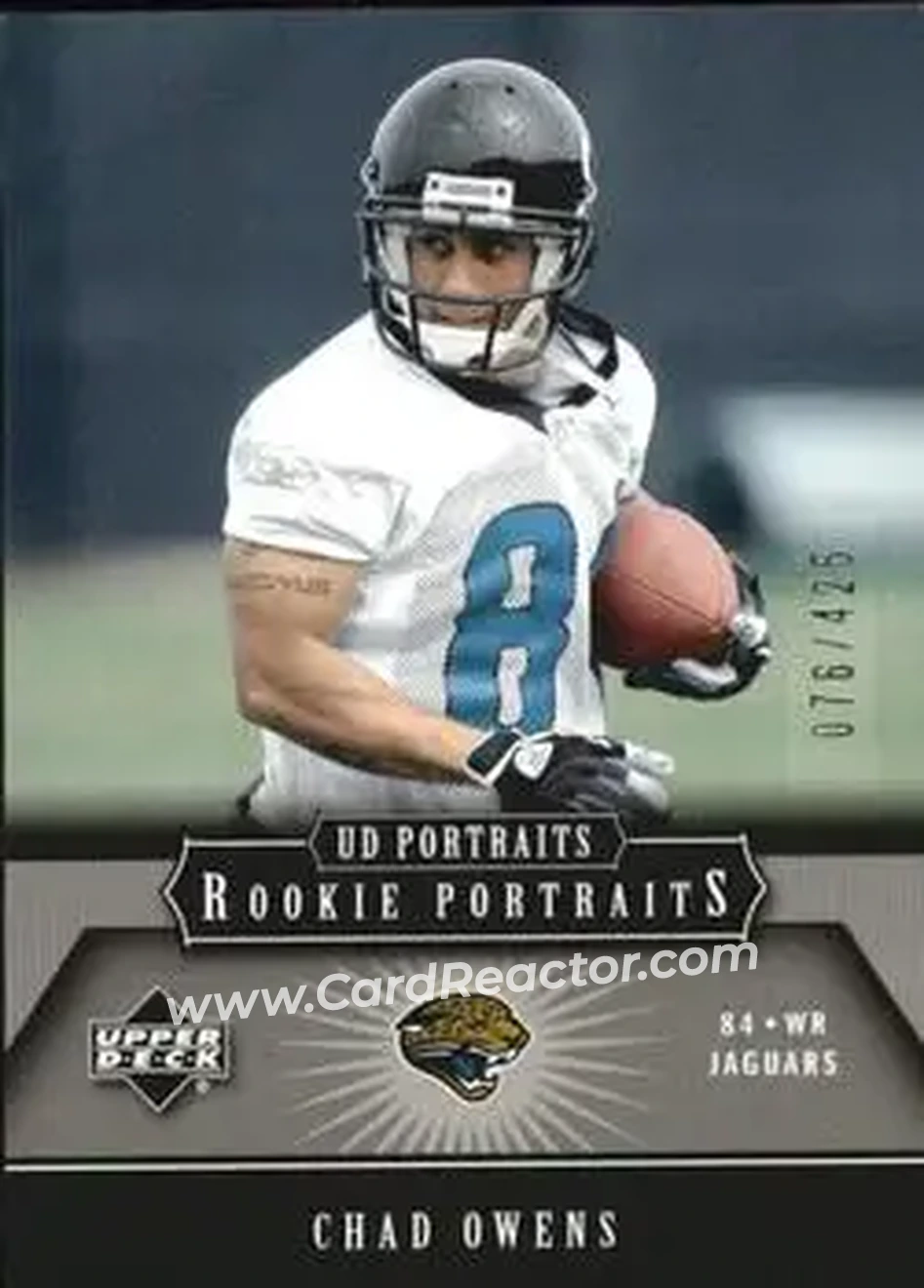 2005 Upper Deck Portraits #144 - Chad Owens - Jacksonville Jaguars - Front 2005 Upper Deck Portraits #144 - Chad Owens - Jacksonville Jaguars - Front