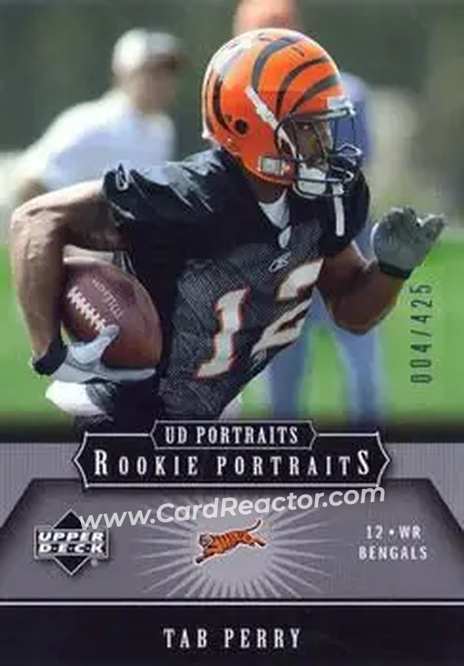 2005 Upper Deck Portraits #148 - Tab Perry - Cincinnati Bengals - Front