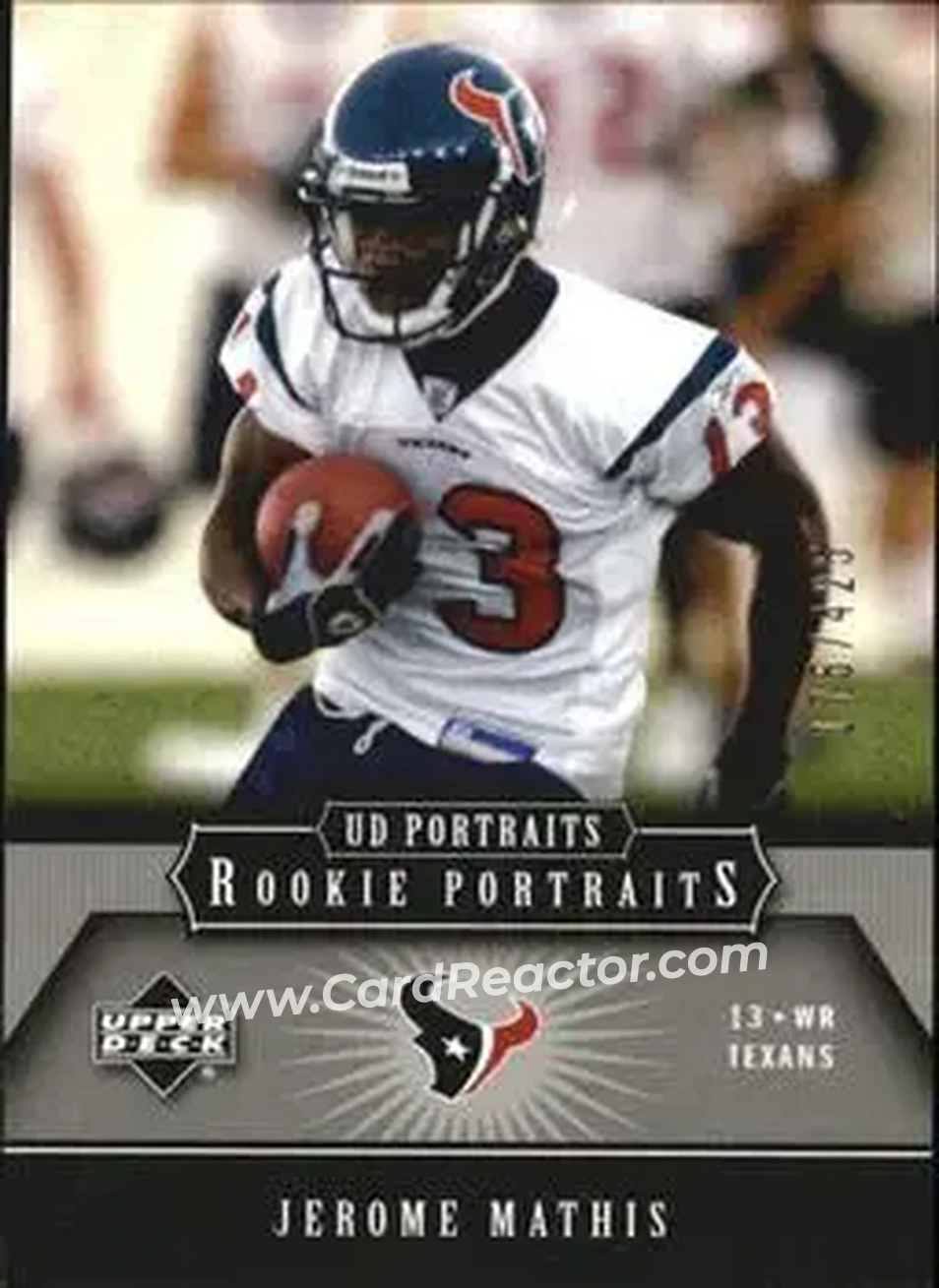2005 Upper Deck Portraits #149 - Jerome Mathis - Houston Texans - Front