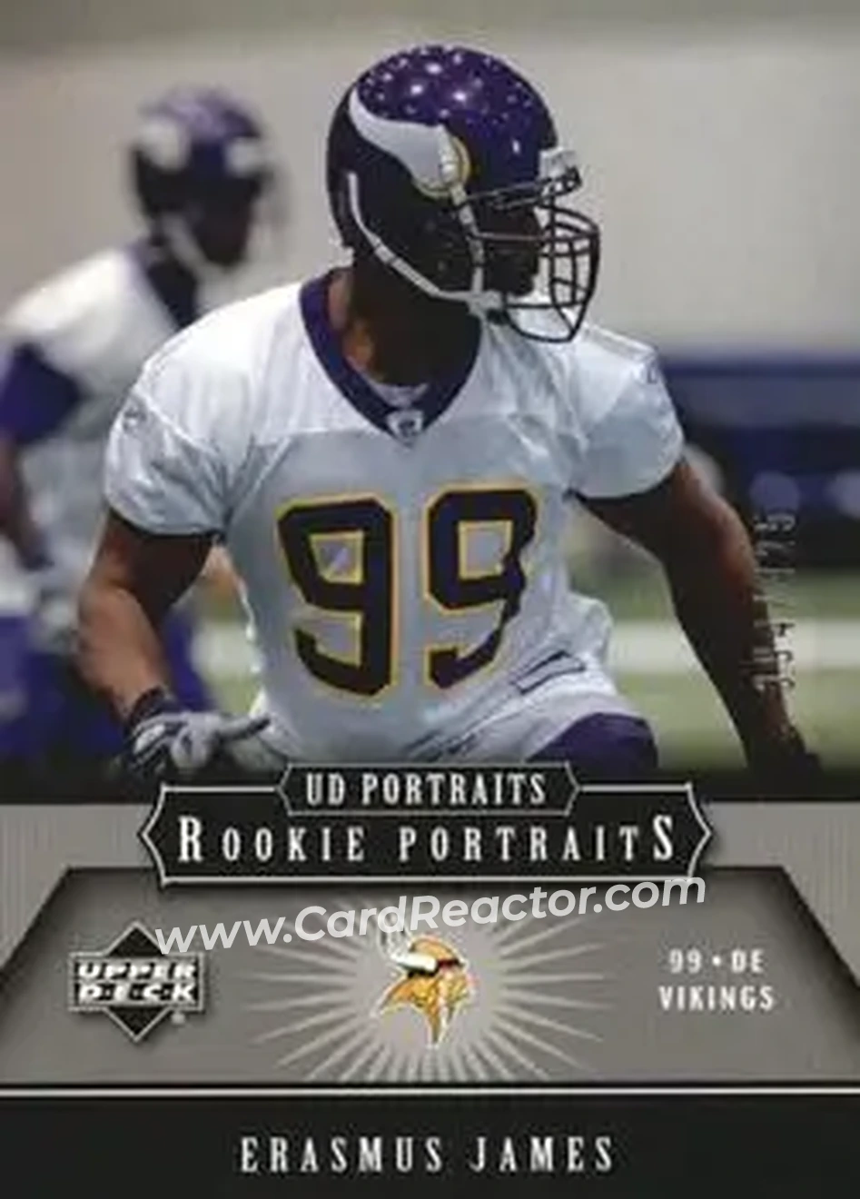 2005 Upper Deck Portraits #157 - Erasmus James - Minnesota Vikings - Front