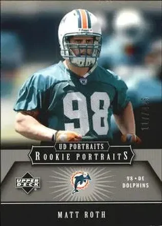 2005 Upper Deck Portraits #161 - Matt Roth - Miami Dolphins