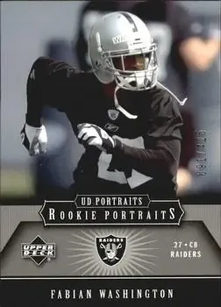 2005 Upper Deck Portraits #175 - Fabian Washington - Oakland Raiders