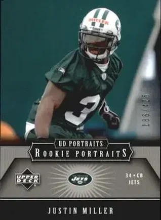 2005 Upper Deck Portraits #178 - Justin Miller - New York Jets
