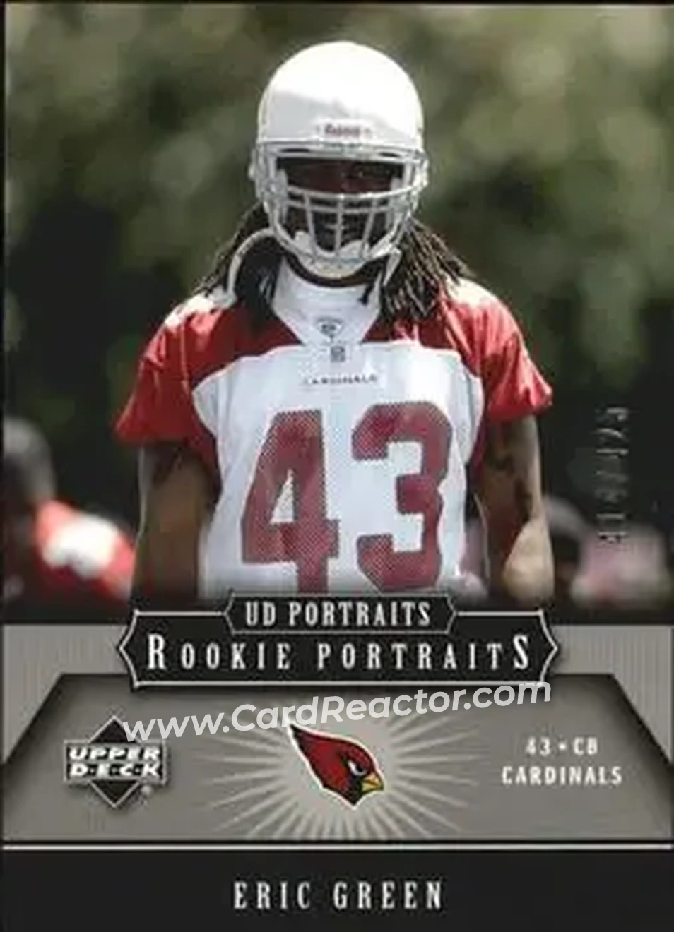 2005 Upper Deck Portraits #179 - Eric Green - Arizona Cardinals - Front 2005 Upper Deck Portraits #179 - Eric Green - Arizona Cardinals - Front
