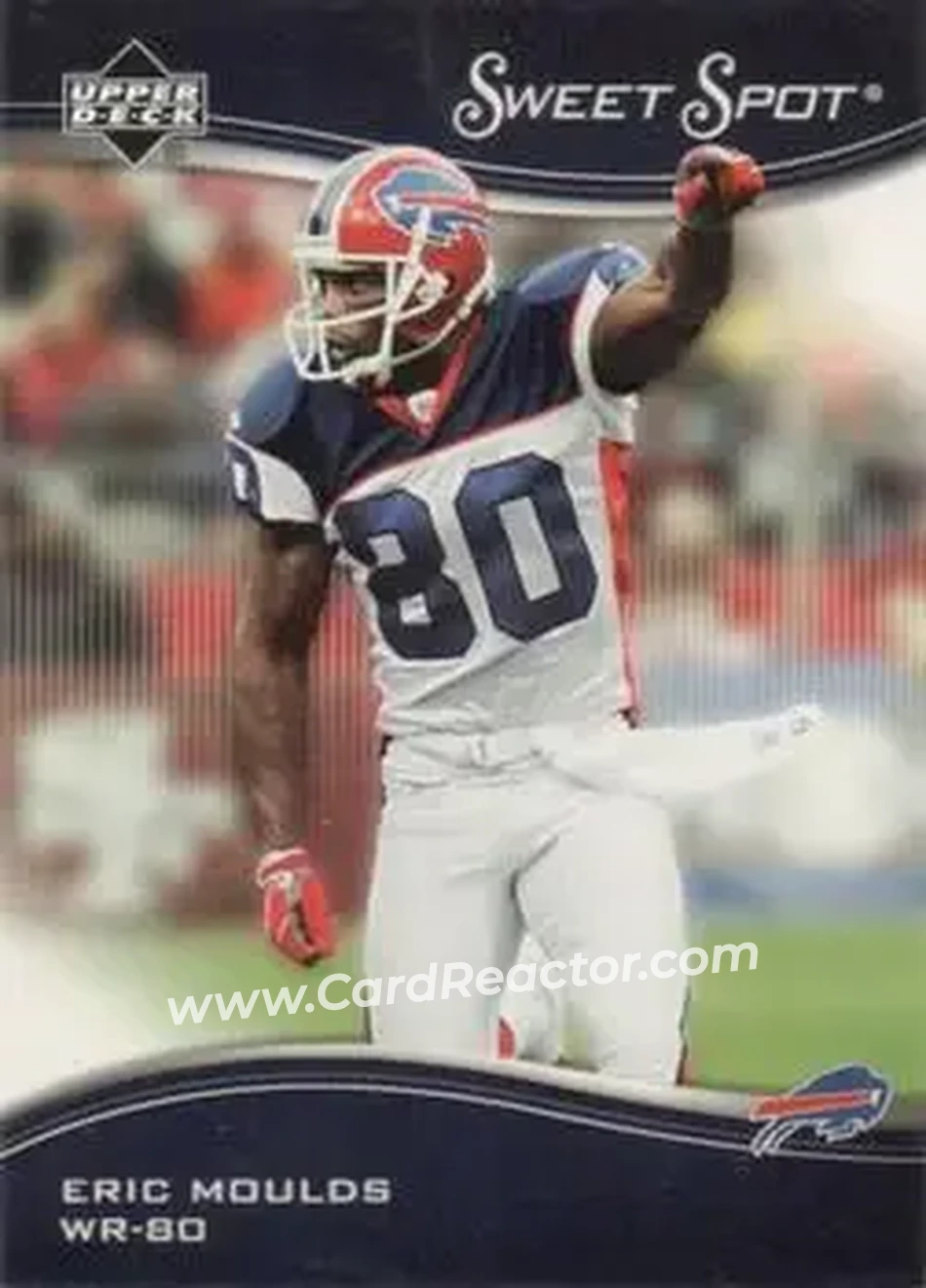 2005 Upper Deck Sweet Spot #14 - Eric Moulds - Buffalo Bills - Front 2005 Upper Deck Sweet Spot #14 - Eric Moulds - Buffalo Bills - Front