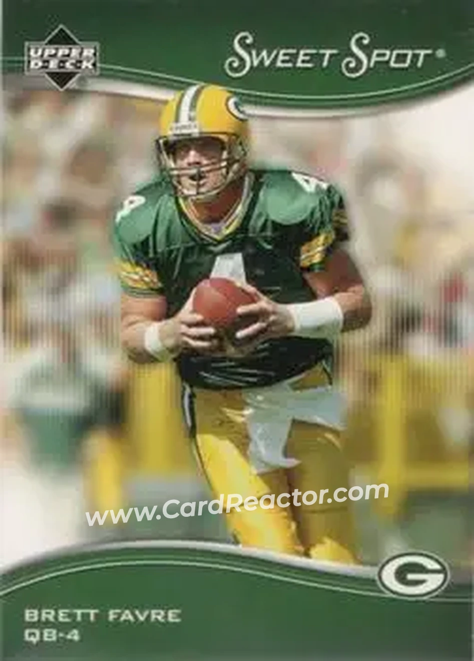 2005 Upper Deck Sweet Spot #33 - Brett Favre - Green Bay Packers - Front 2005 Upper Deck Sweet Spot #33 - Brett Favre - Green Bay Packers - Front