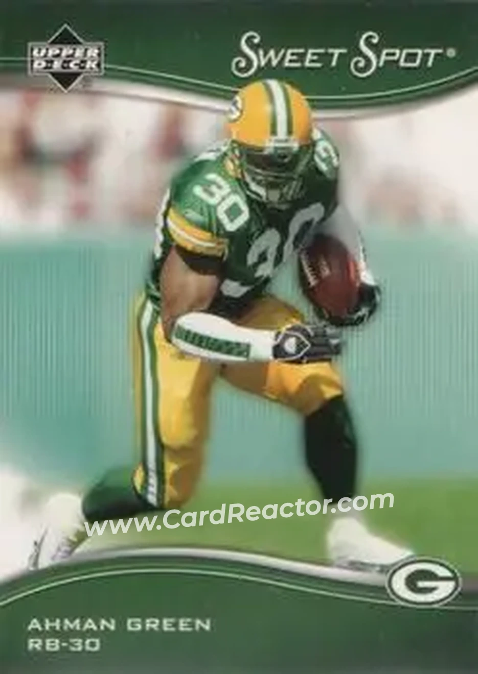 2005 Upper Deck Sweet Spot #34 - Ahman Green - Green Bay Packers - Front