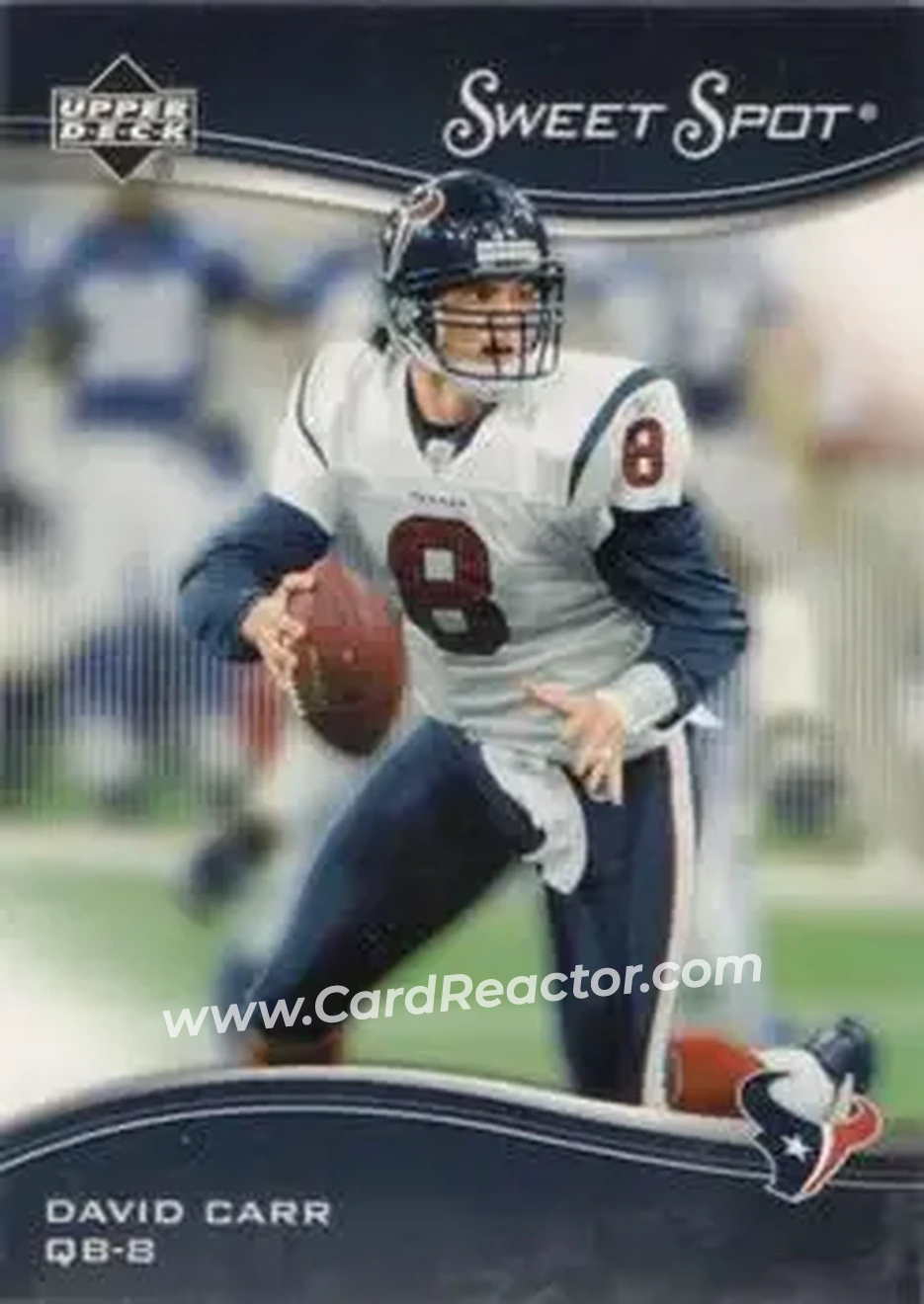 2005 Upper Deck Sweet Spot #36 - David Carr - Houston Texans - Front 2005 Upper Deck Sweet Spot #36 - David Carr - Houston Texans - Front