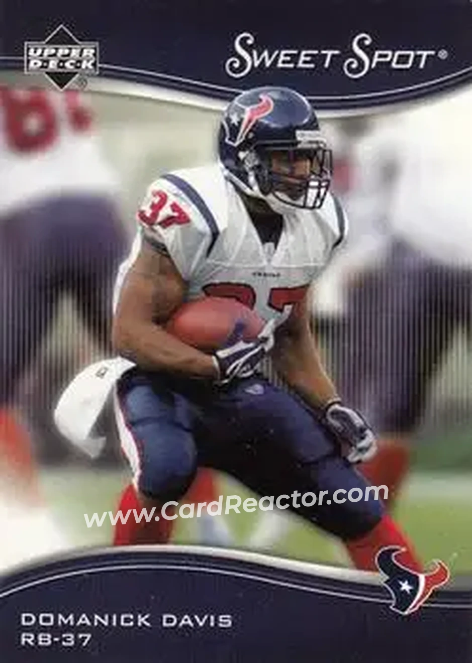 2005 Upper Deck Sweet Spot #38 - Domanick Davis - Houston Texans - Front 2005 Upper Deck Sweet Spot #38 - Domanick Davis - Houston Texans - Front