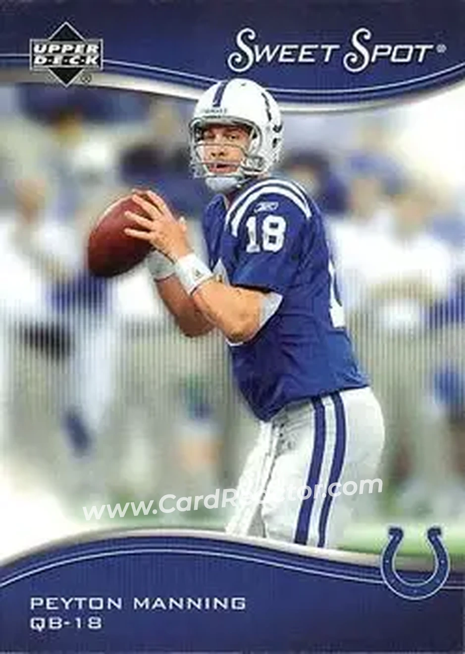 2005 Upper Deck Sweet Spot #39 - Peyton Manning - Indianapolis Colts - Front 2005 Upper Deck Sweet Spot #39 - Peyton Manning - Indianapolis Colts - Front