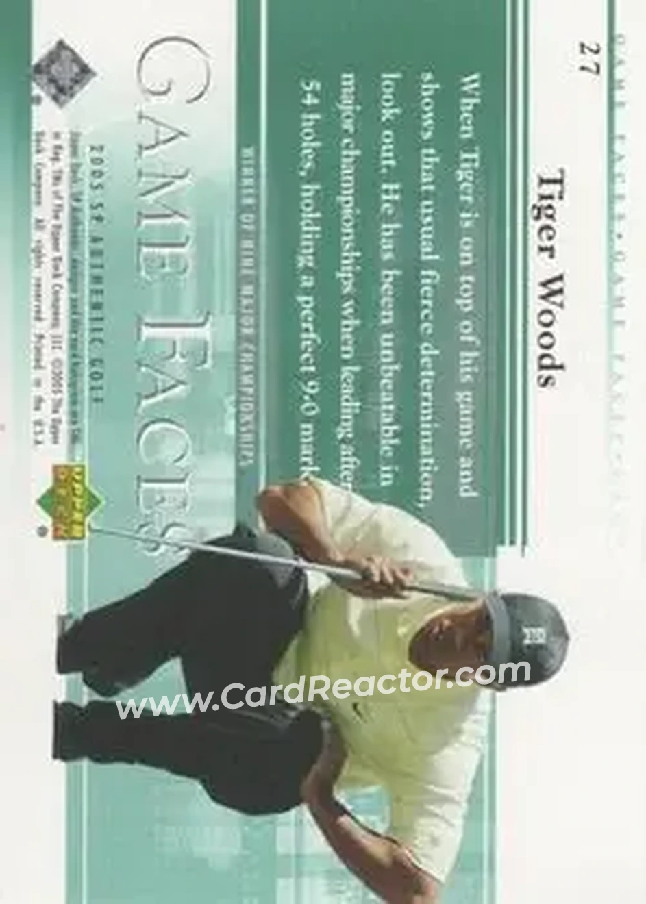 2005 SP Authentic #27 - Tiger Woods - Back