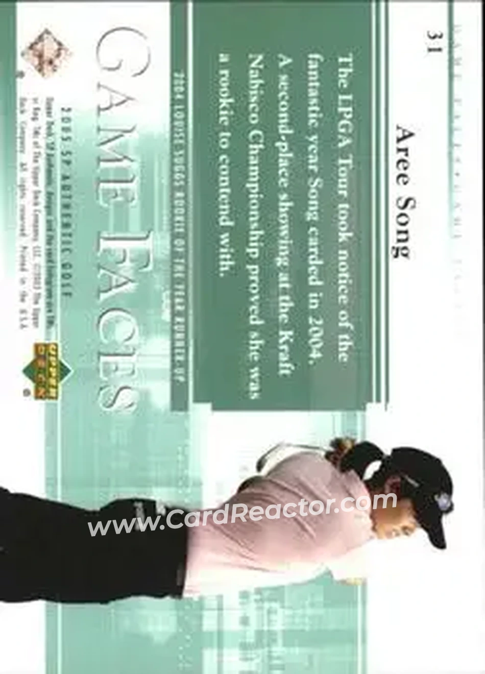 2005 SP Authentic #31 - Aree Song - Back