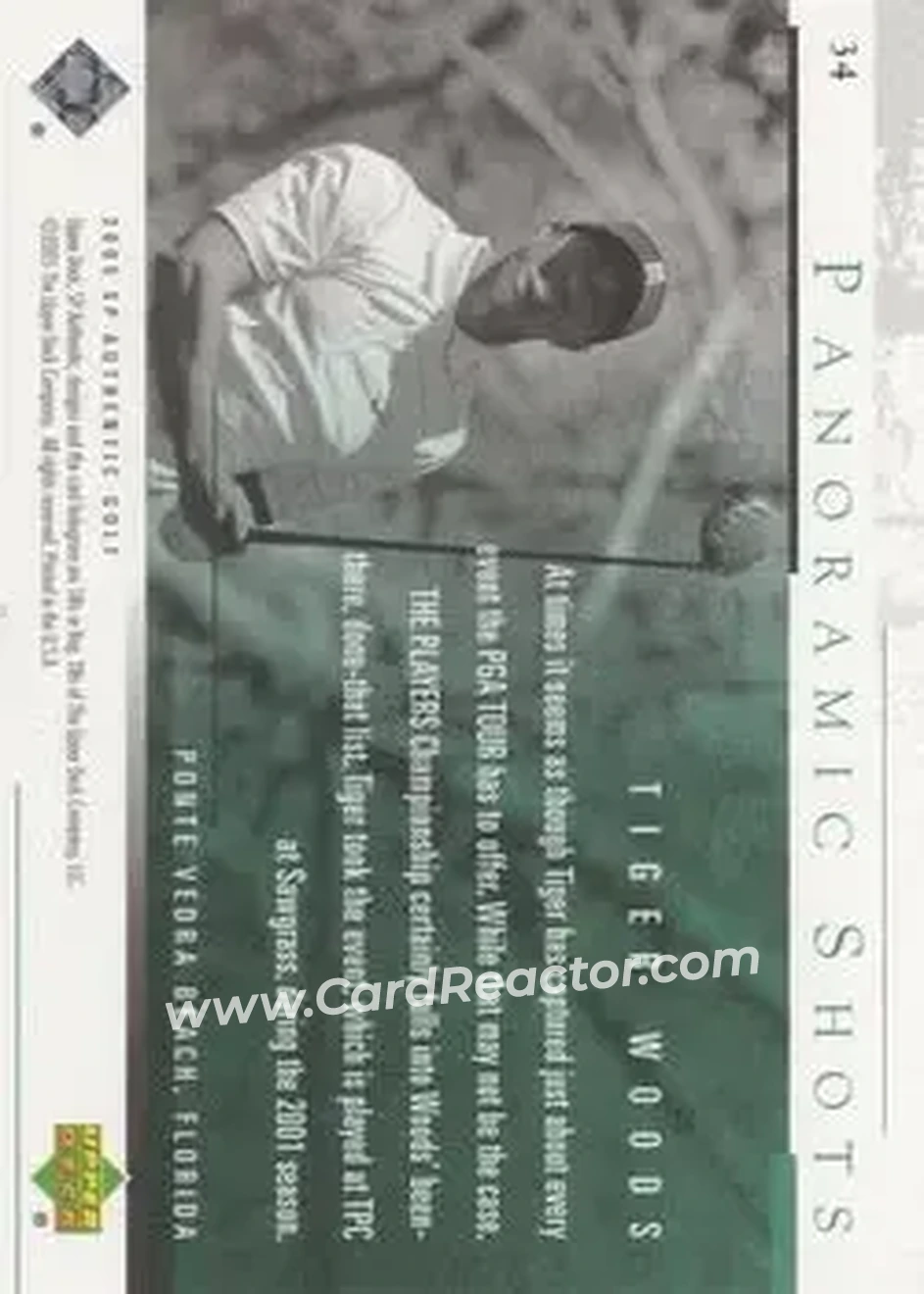 2005 SP Authentic #34 - Tiger Woods - Back