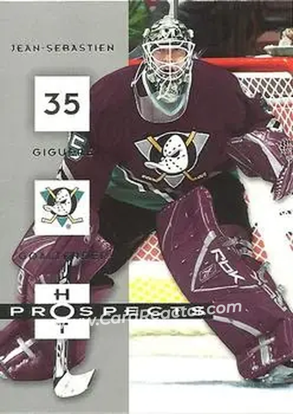 2005-06 Fleer Hot Prospects #2 - Jean-Sebastien Giguere - Anaheim Mighty Ducks - Front