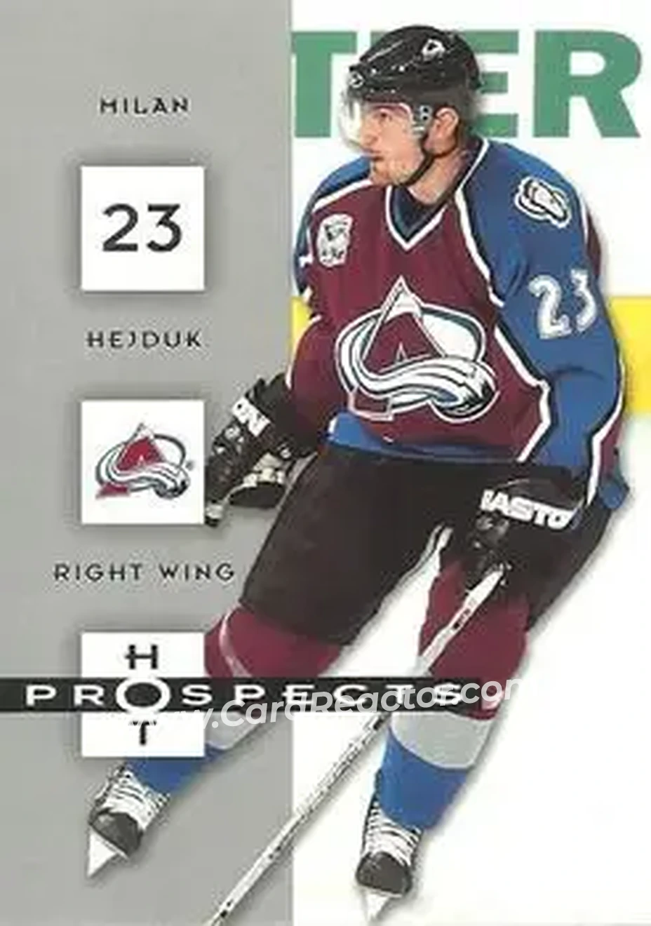 2005-06 Fleer Hot Prospects #25 - Milan Hejduk - Colorado Avalanche - Front 2005-06 Fleer Hot Prospects #25 - Milan Hejduk - Colorado Avalanche - Front