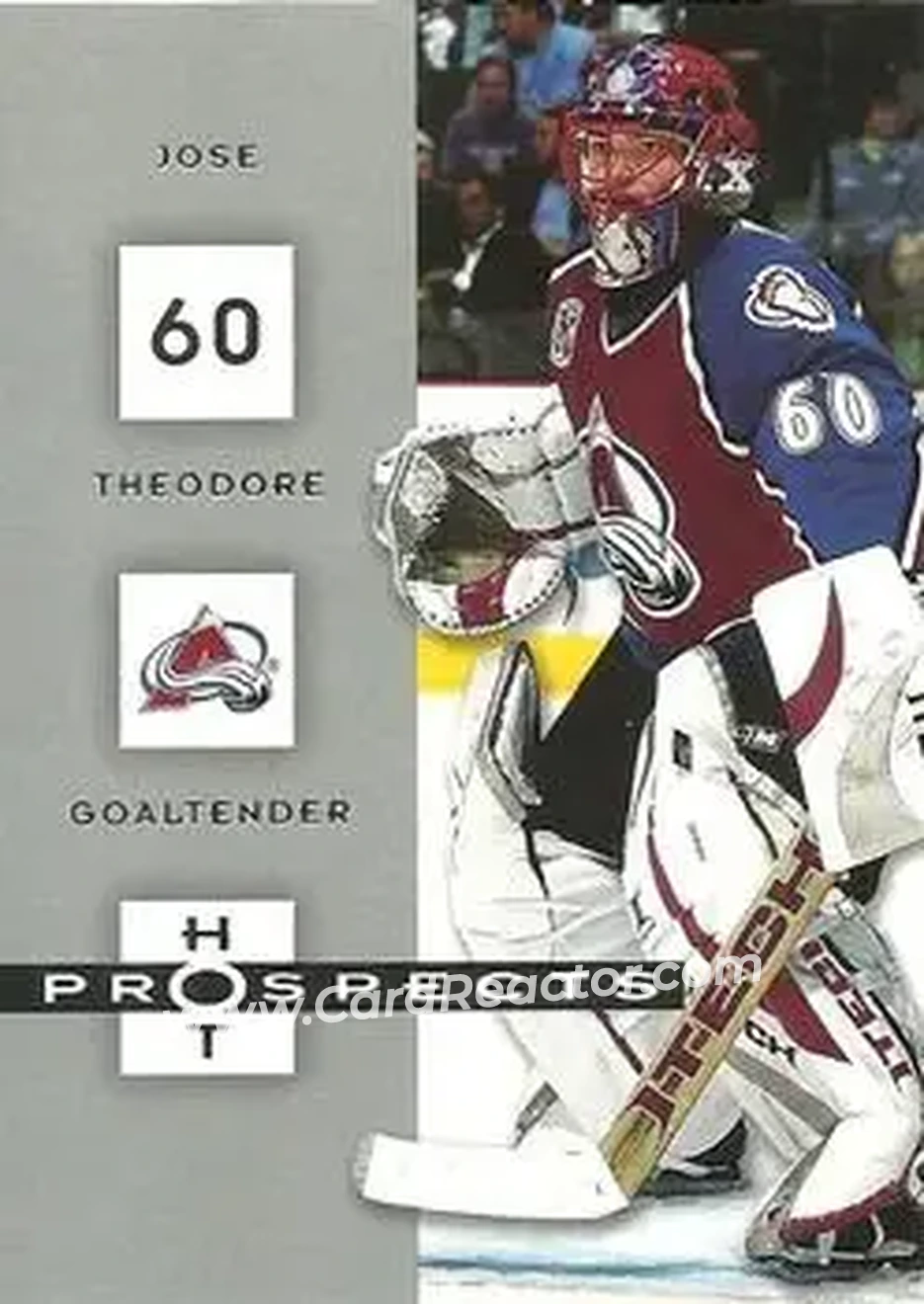 2005-06 Fleer Hot Prospects #27 - Jose Theodore - Colorado Avalanche - Front